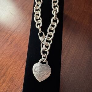 Tiffany & Co. Silver Heart Tag Bracelet Return to Tiffany 925